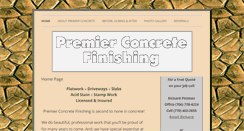 Desktop Screenshot of premierconcretefinishing.com