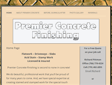 Tablet Screenshot of premierconcretefinishing.com